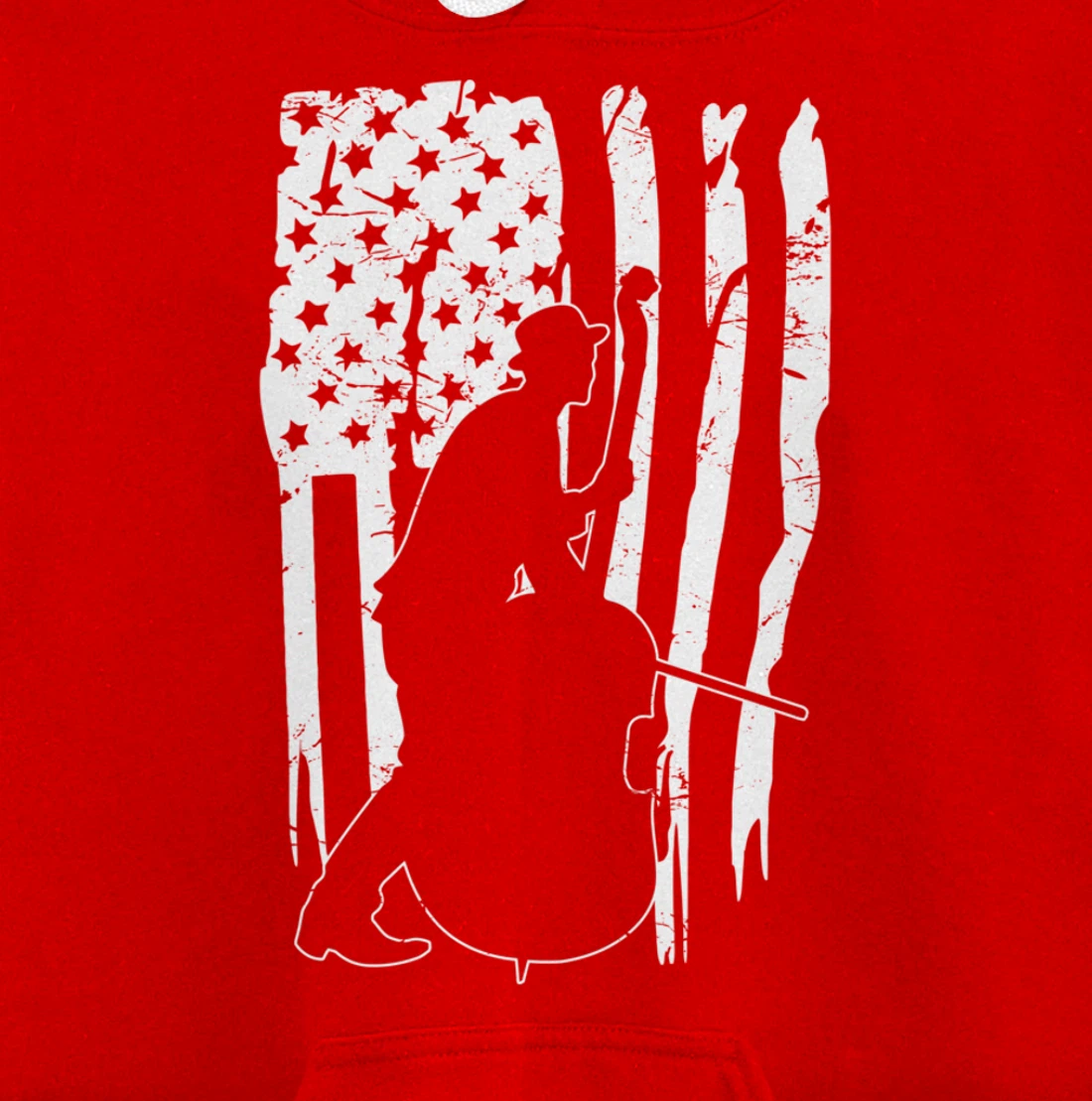 Distressed Retro Upright Bass Musician Music gift Pullover Hoodie