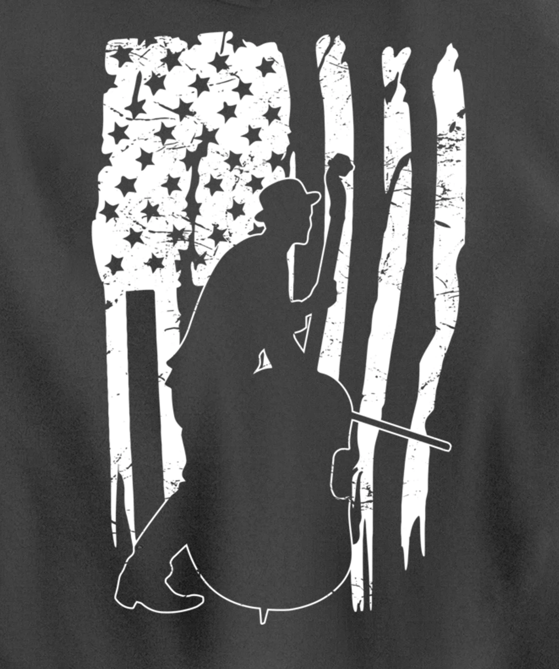 Distressed Retro Upright Bass Musician Music gift Pullover Hoodie