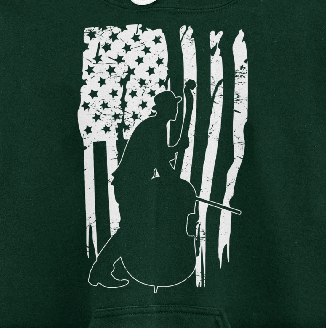 Distressed Retro Upright Bass Musician Music gift Pullover Hoodie