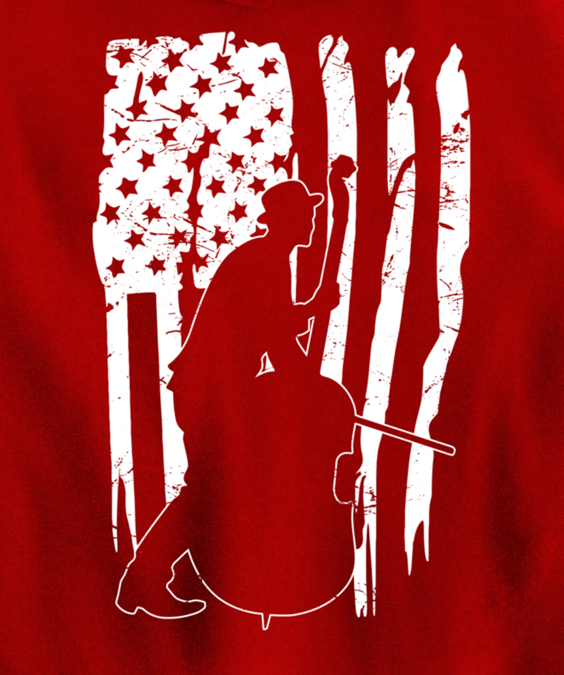 Distressed Retro Upright Bass Musician Music gift Pullover Hoodie