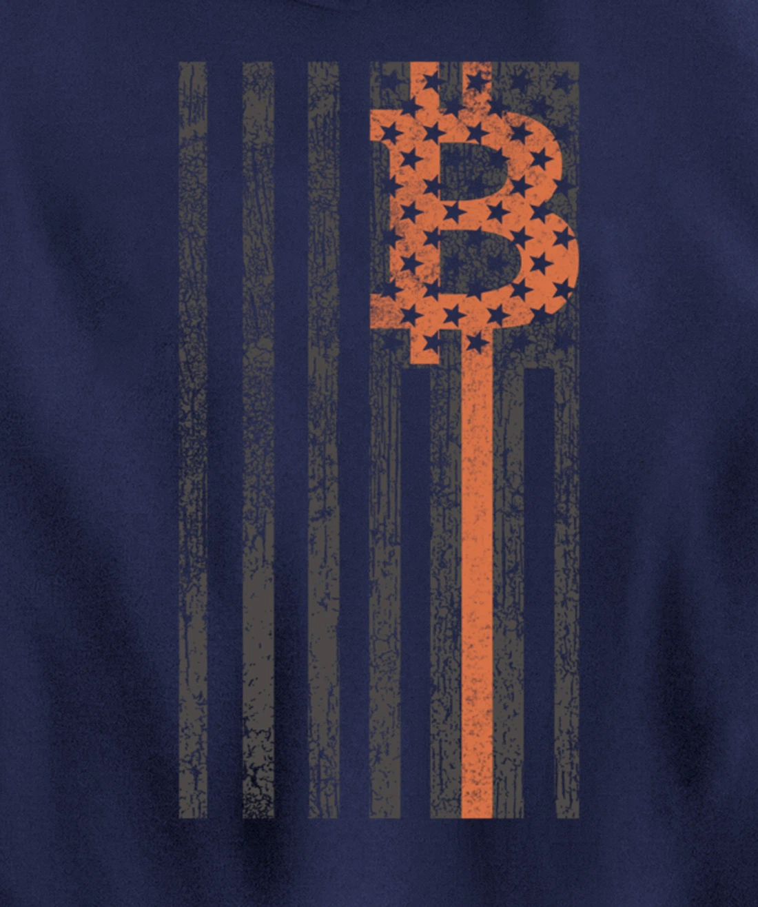 Bitcoin Merchandise - Vintage American Flag - HODL Bitcoin Pullover Hoodie