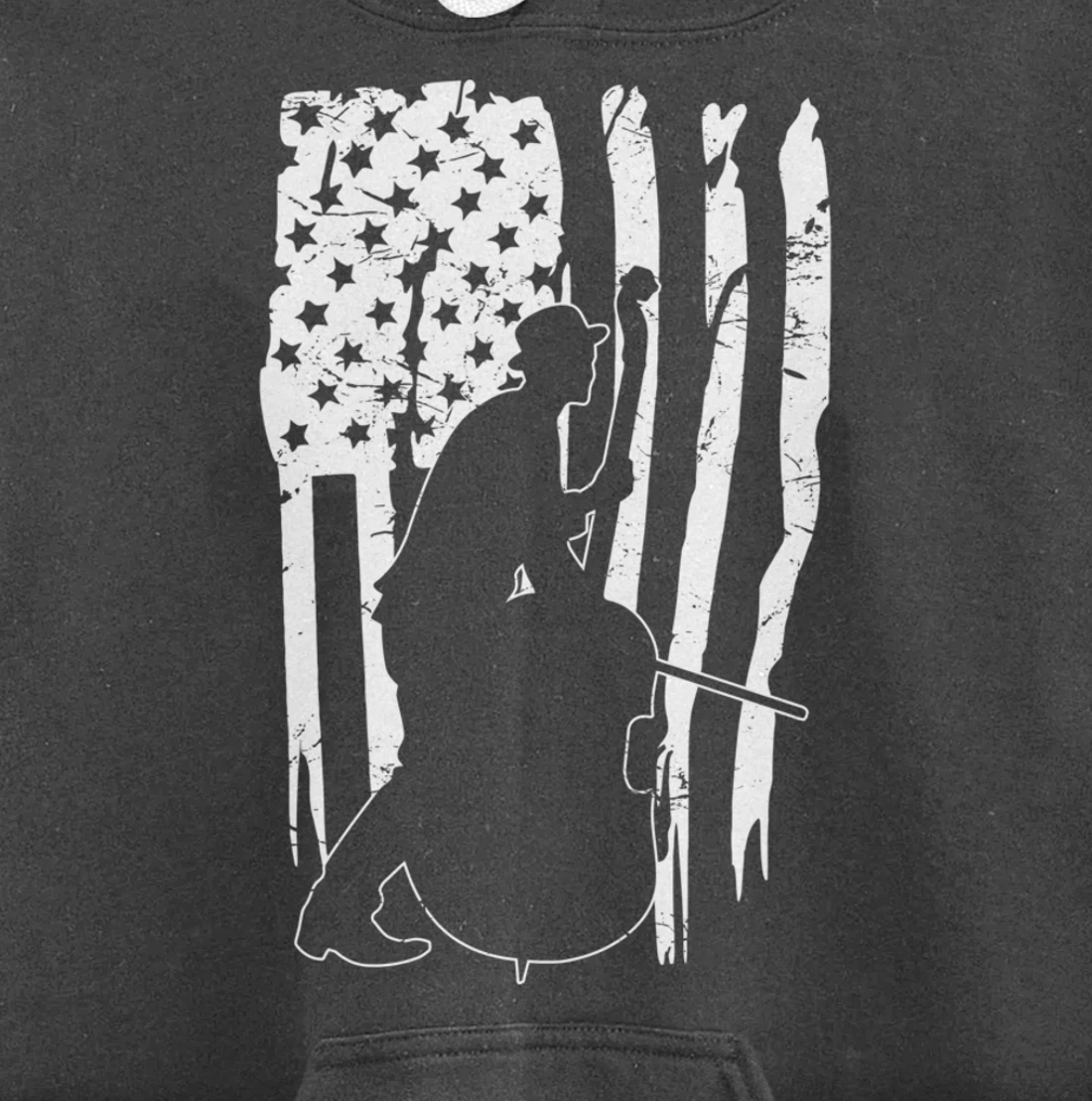 Distressed Retro Upright Bass Musician Music gift Pullover Hoodie