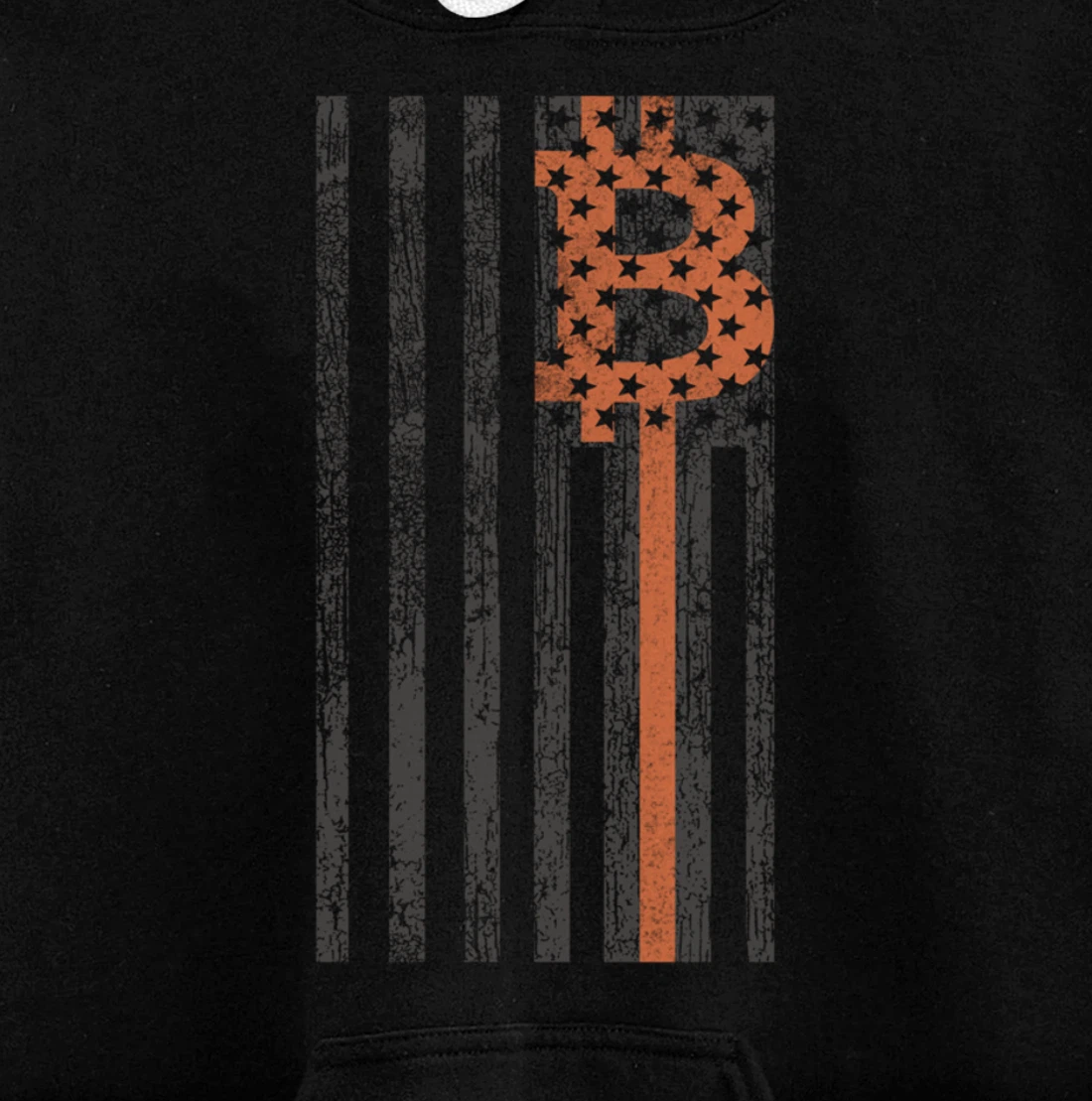 Bitcoin Merchandise - Vintage American Flag - HODL Bitcoin Pullover Hoodie