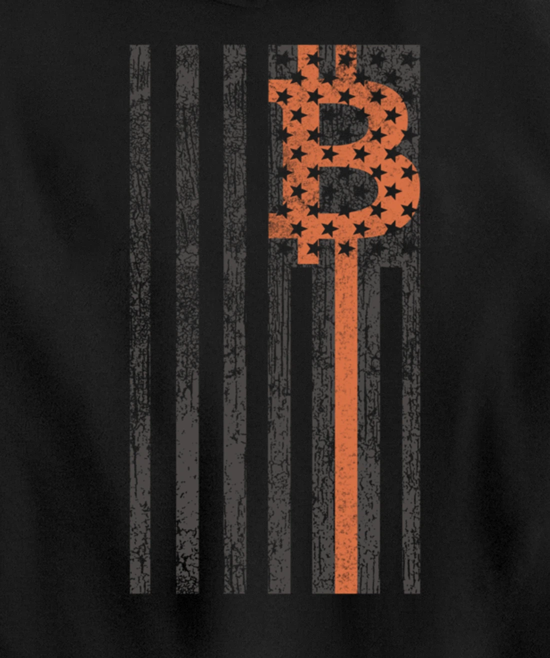 Bitcoin Merchandise - Vintage American Flag - HODL Bitcoin Pullover Hoodie