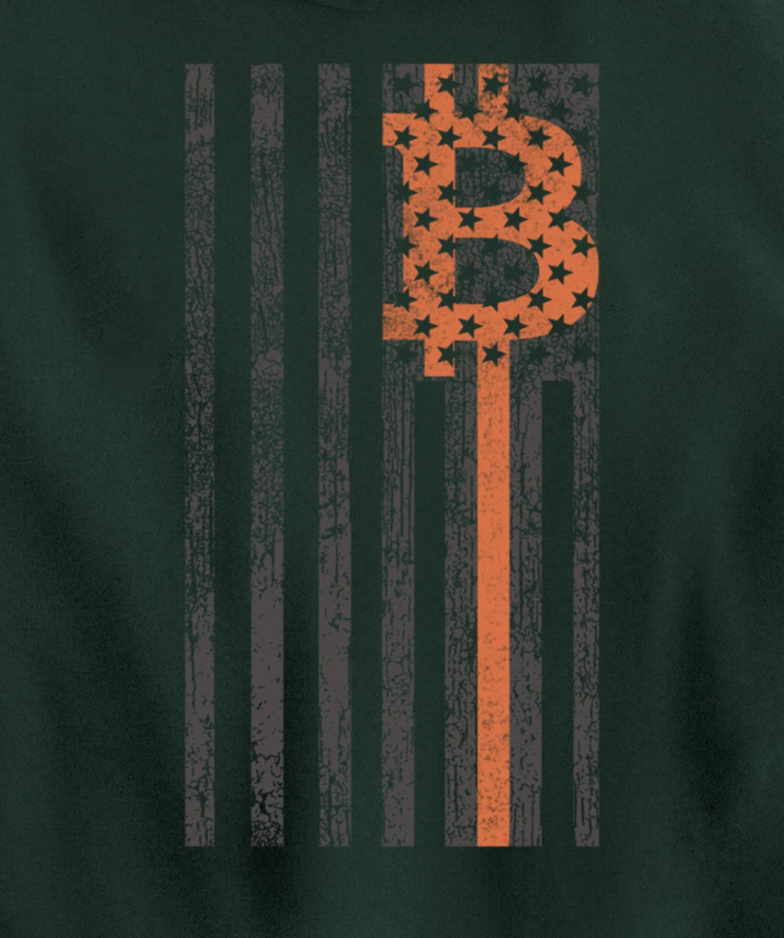 Bitcoin Merchandise - Vintage American Flag - HODL Bitcoin Pullover Hoodie