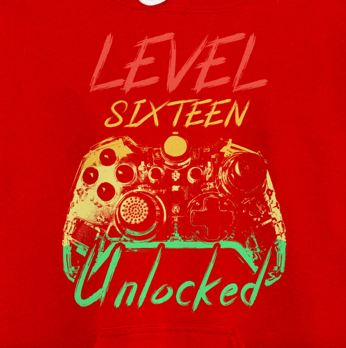 Retro Level 16 Unlocked Awesome Since 2003 16th Bday Gamer Pullover Hoodie