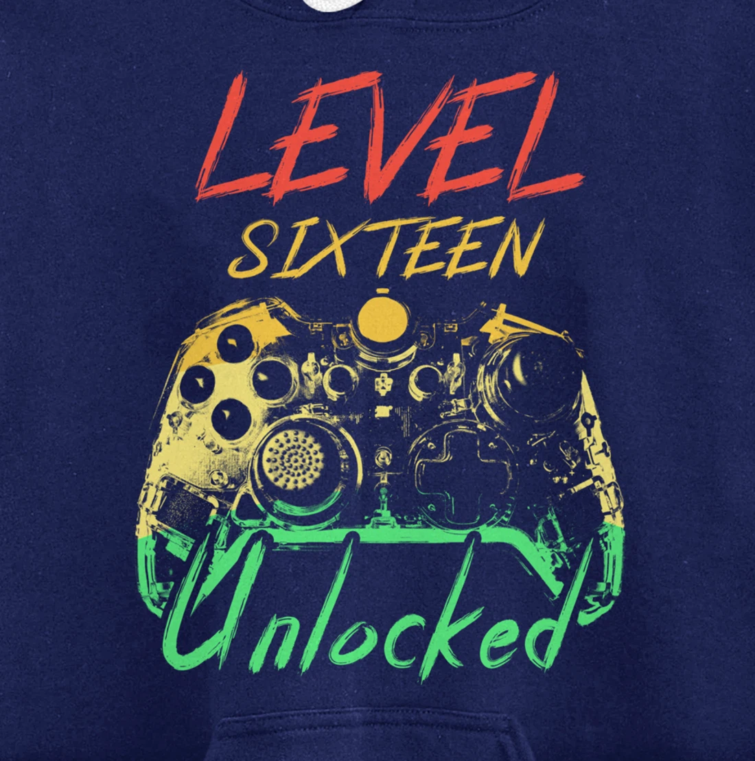 Retro Level 16 Unlocked Awesome Since 2003 16th Bday Gamer Pullover Hoodie