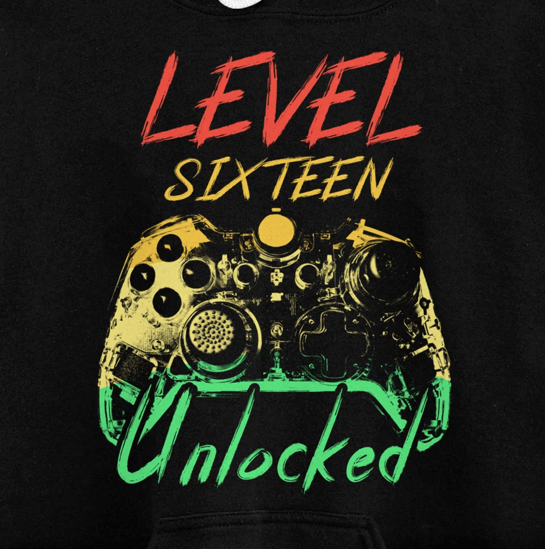 Retro Level 16 Unlocked Awesome Since 2003 16th Bday Gamer Pullover Hoodie