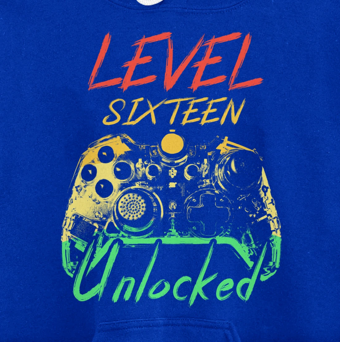 Retro Level 16 Unlocked Awesome Since 2003 16th Bday Gamer Pullover Hoodie