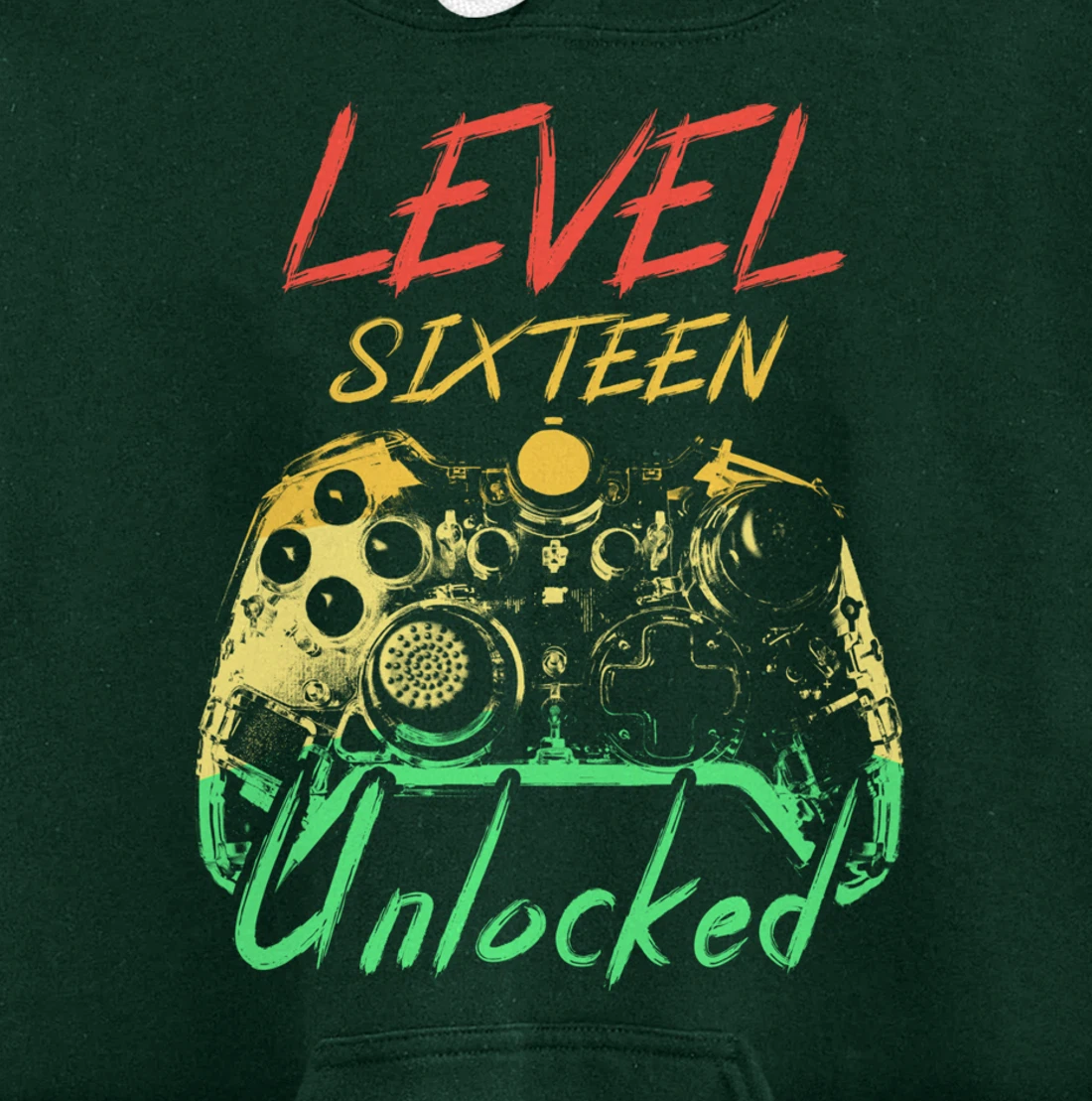 Retro Level 16 Unlocked Awesome Since 2003 16th Bday Gamer Pullover Hoodie