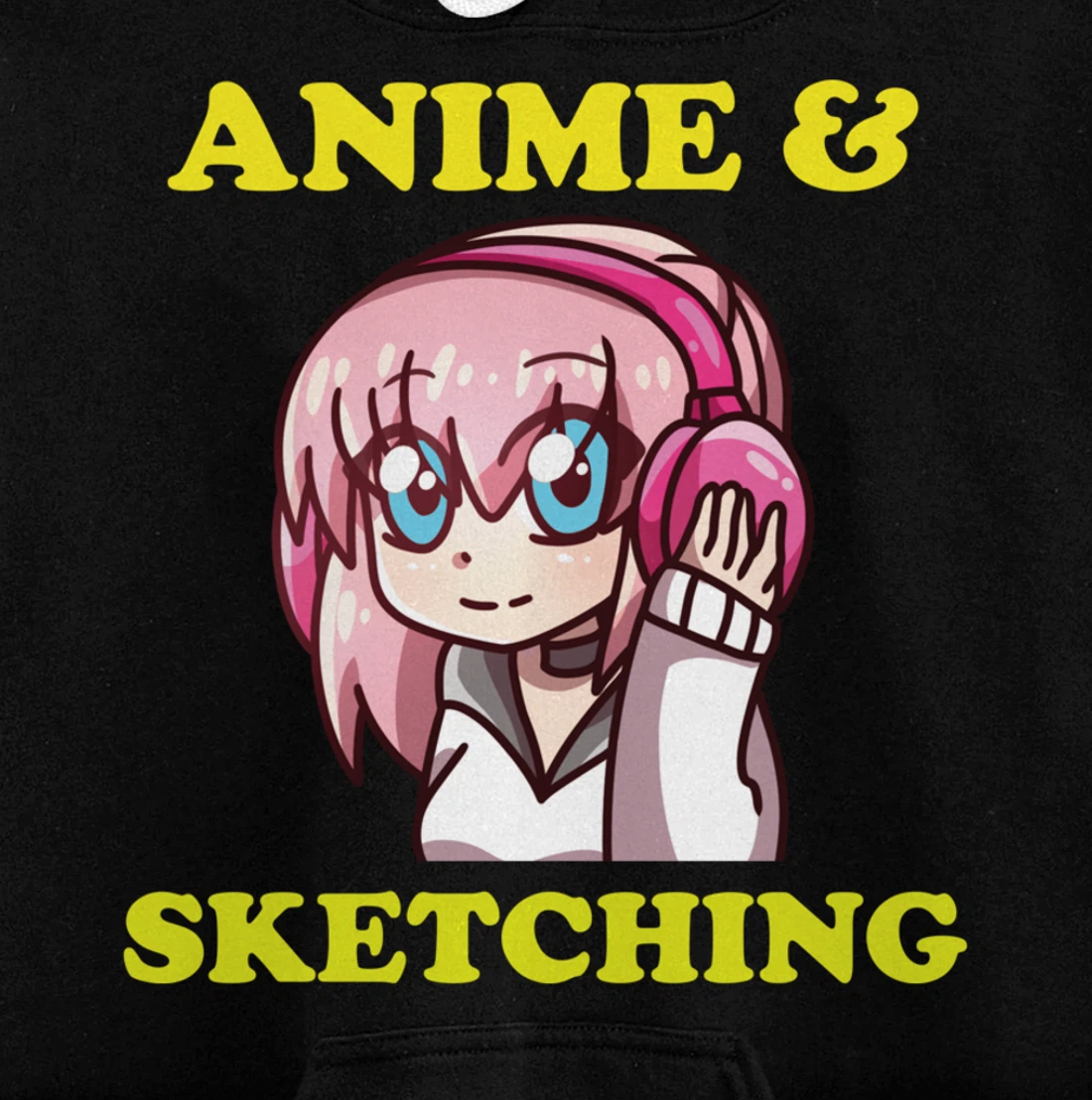 Anime Gift Funny Anime Cute Kawaii Anime and Sketching Pullover Hoodie