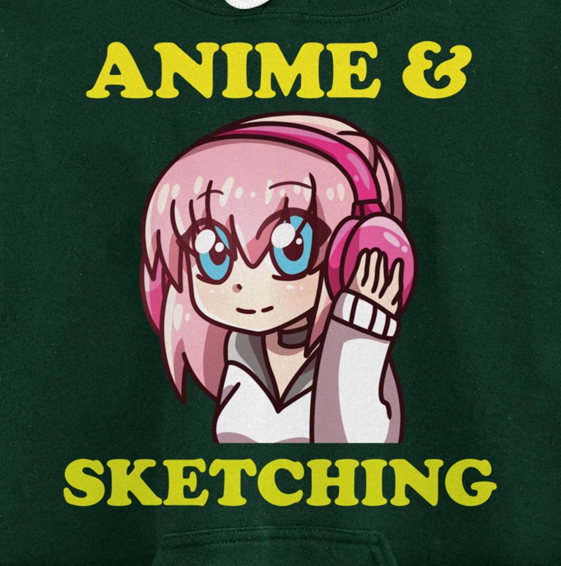 Anime Gift Funny Anime Cute Kawaii Anime and Sketching Pullover Hoodie