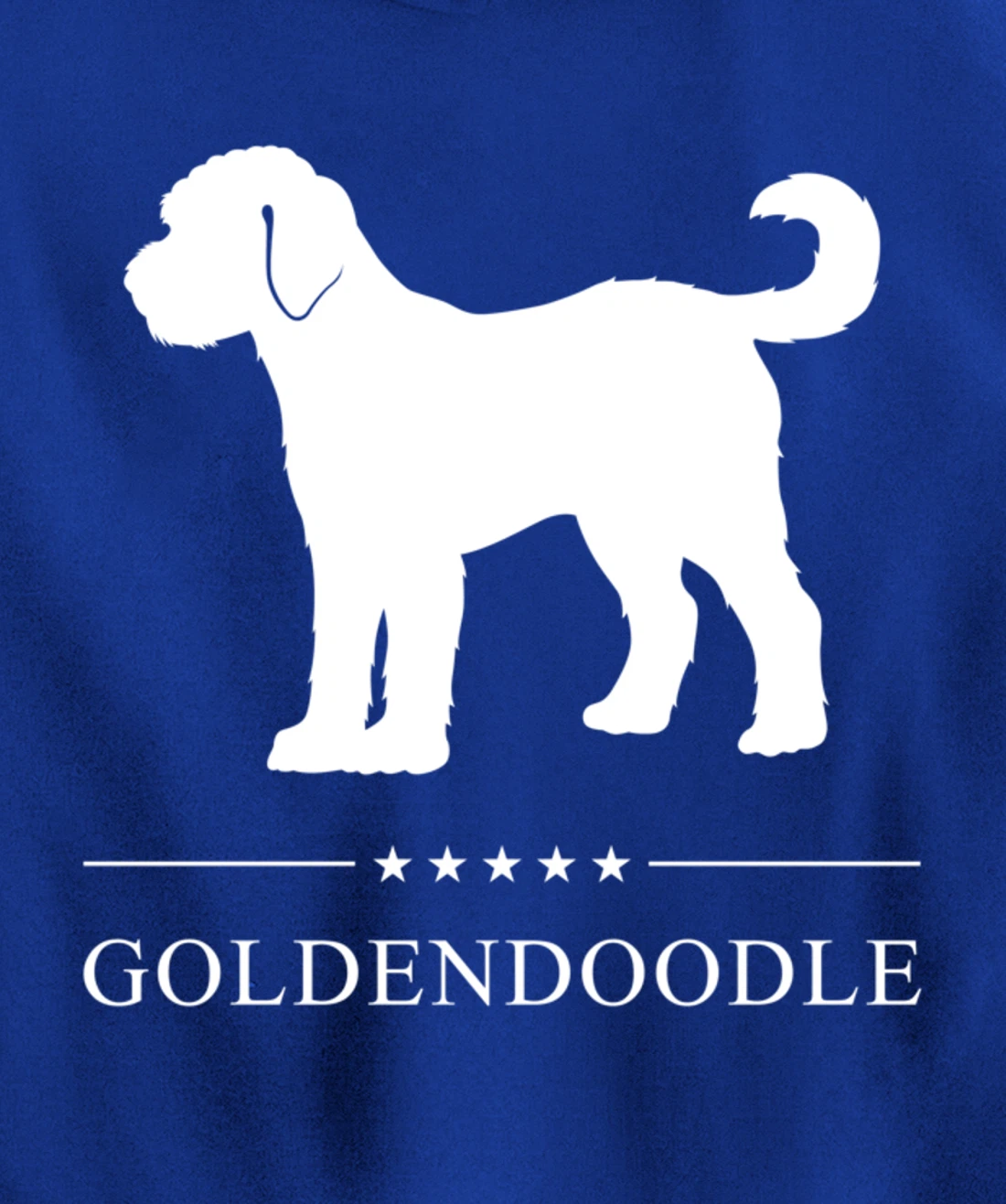 Goldendoodle Dog White Silhouette Pullover Hoodie