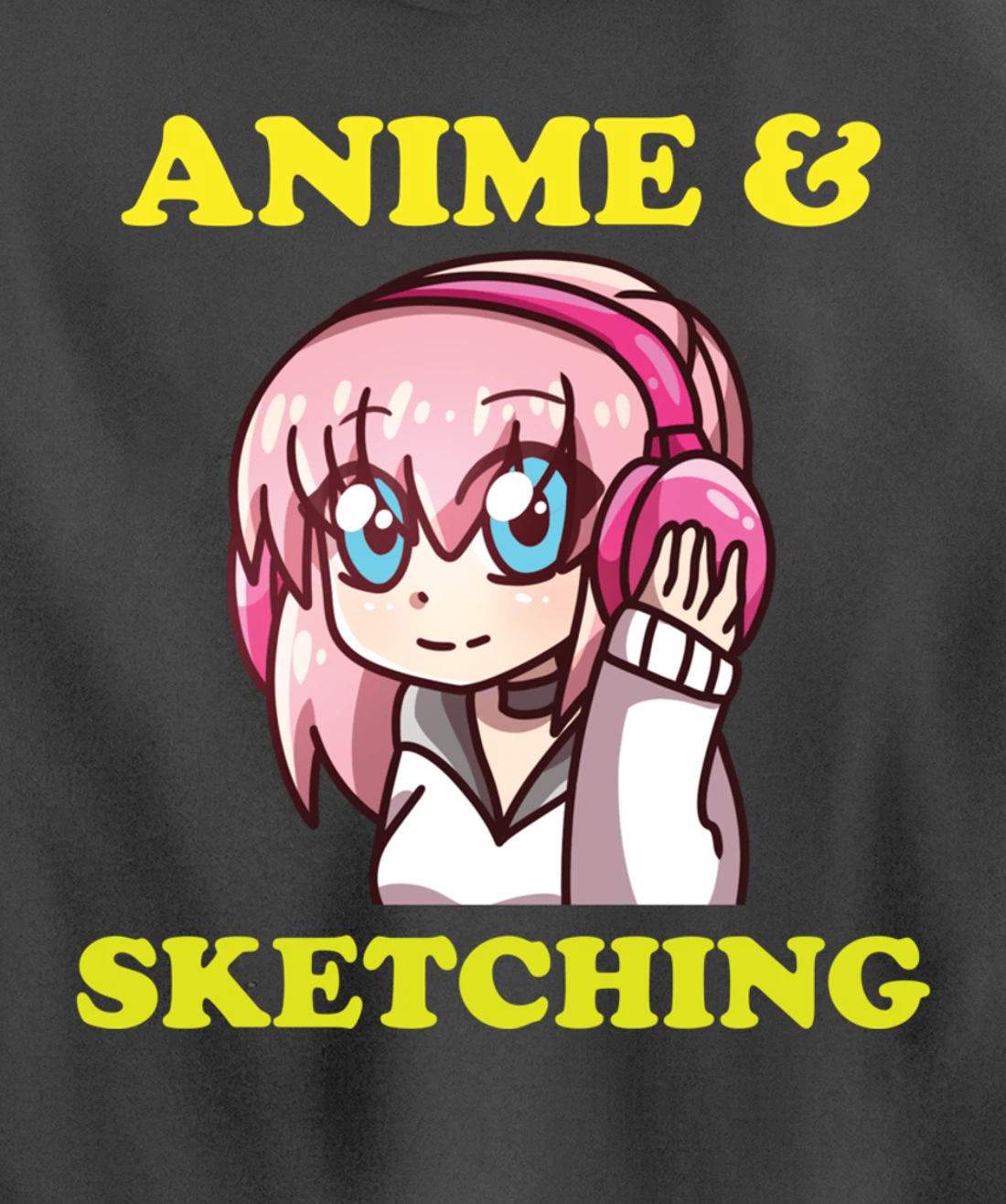 Anime Gift Funny Anime Cute Kawaii Anime and Sketching Pullover Hoodie