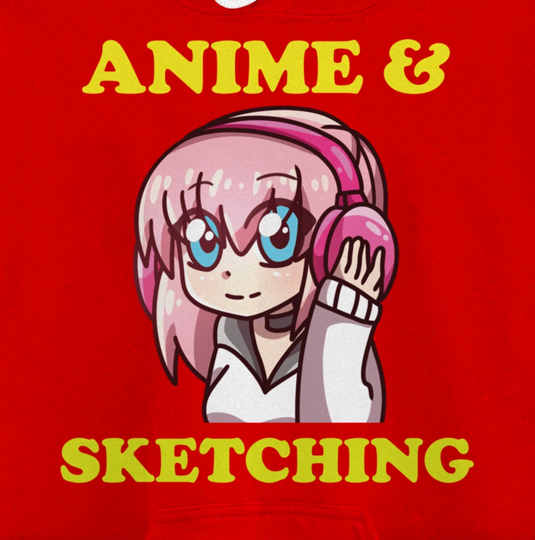 Anime Gift Funny Anime Cute Kawaii Anime and Sketching Pullover Hoodie