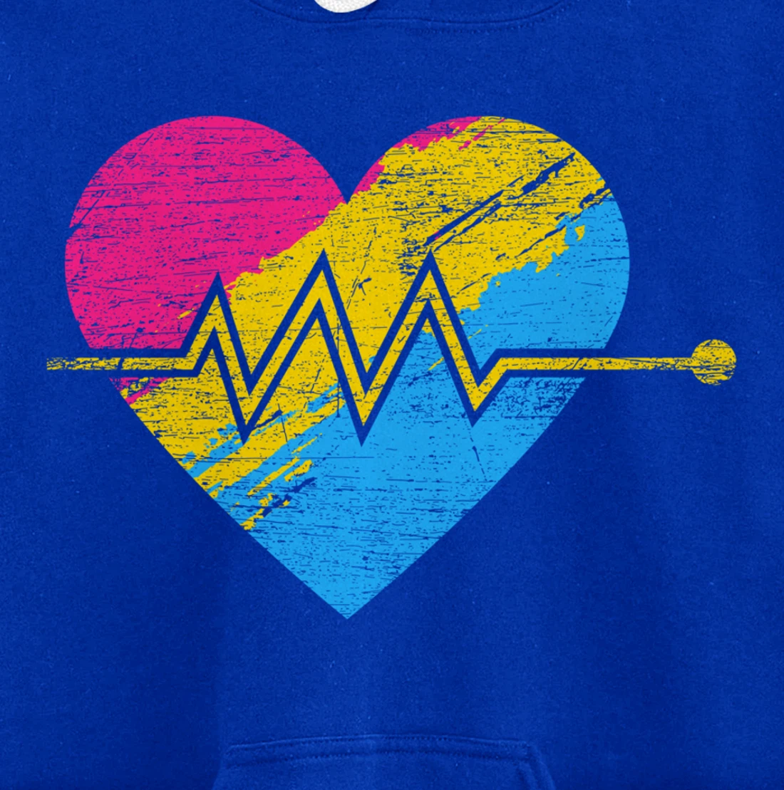 Heartbeat Pansexuality Pride Flag LGBTQ Pansexual Pullover Hoodie