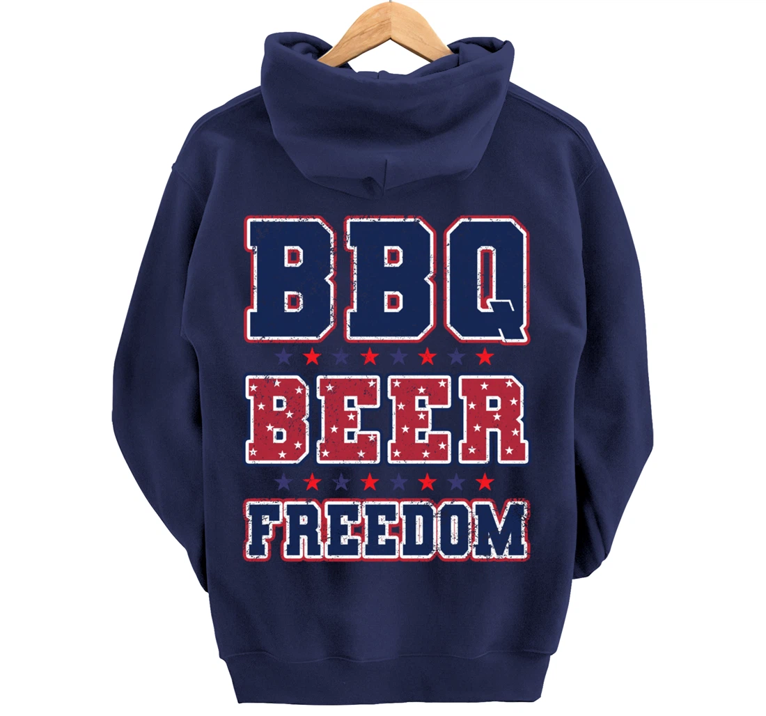 BBQ Beer Freedom Pullover Hoodie