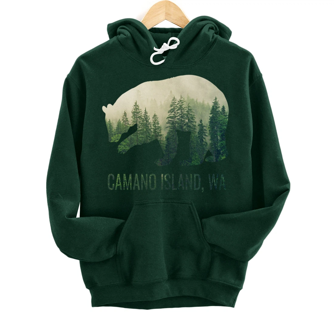 Camano Island Bear PNW Washington Pacific Northwest Gift Pullover Hoodie