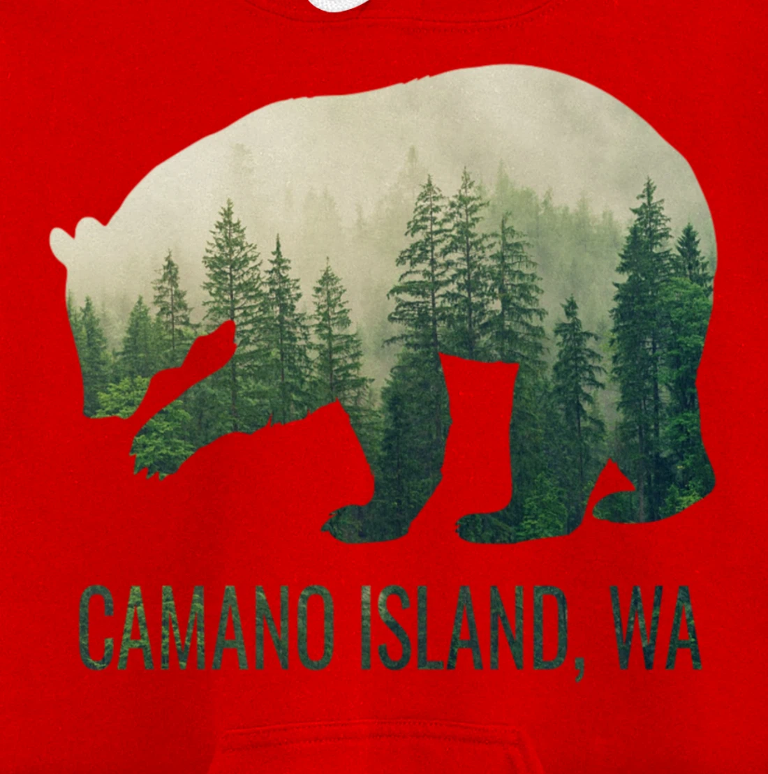 Camano Island Bear PNW Washington Pacific Northwest Gift Pullover Hoodie