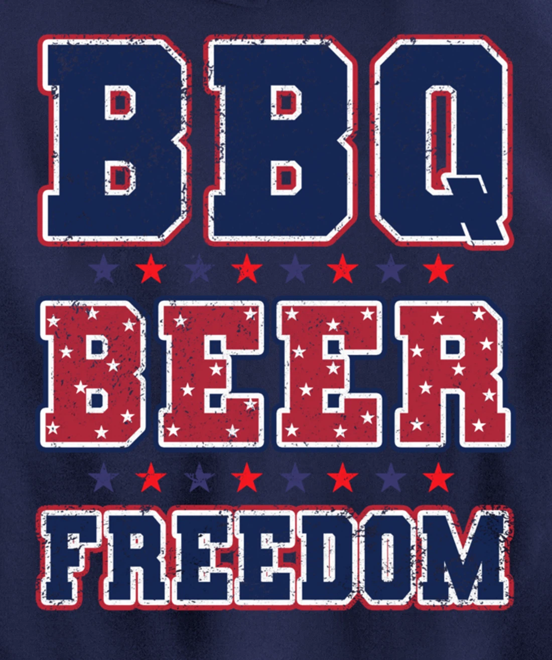 BBQ Beer Freedom Pullover Hoodie