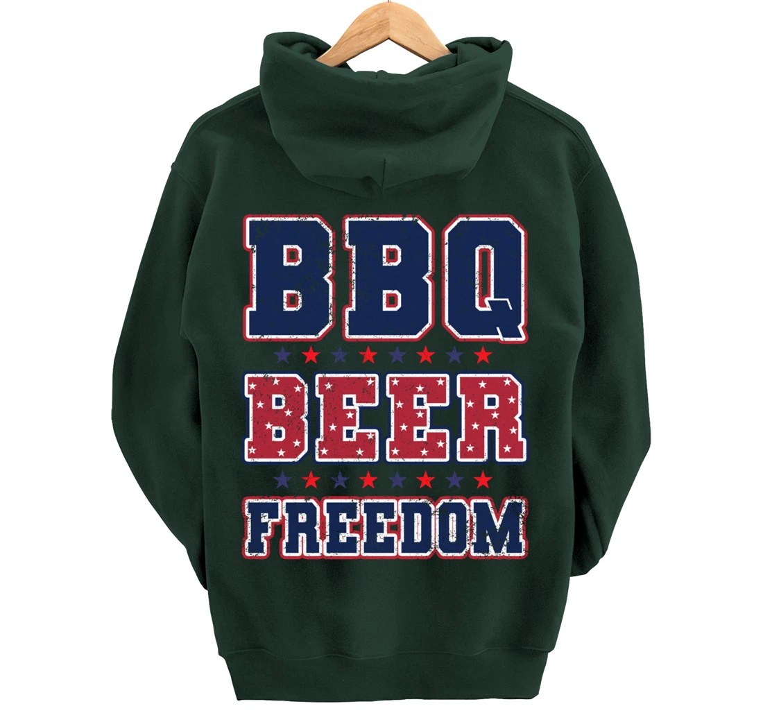 BBQ Beer Freedom Pullover Hoodie