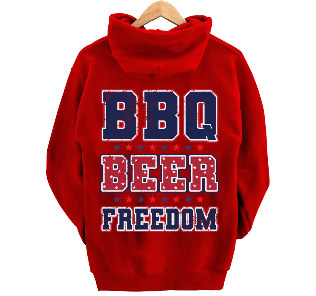 BBQ Beer Freedom Pullover Hoodie