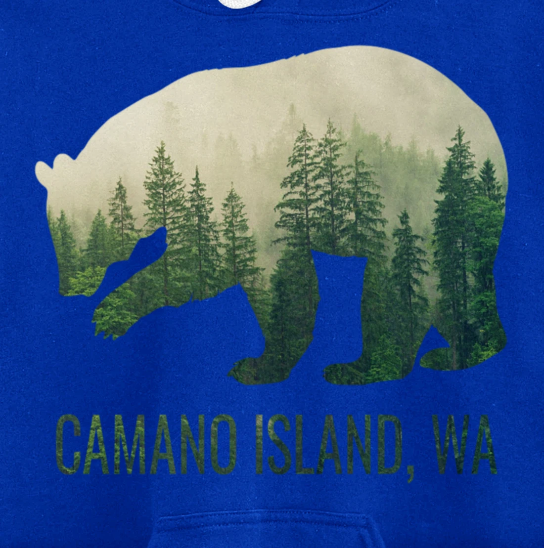 Camano Island Bear PNW Washington Pacific Northwest Gift Pullover Hoodie