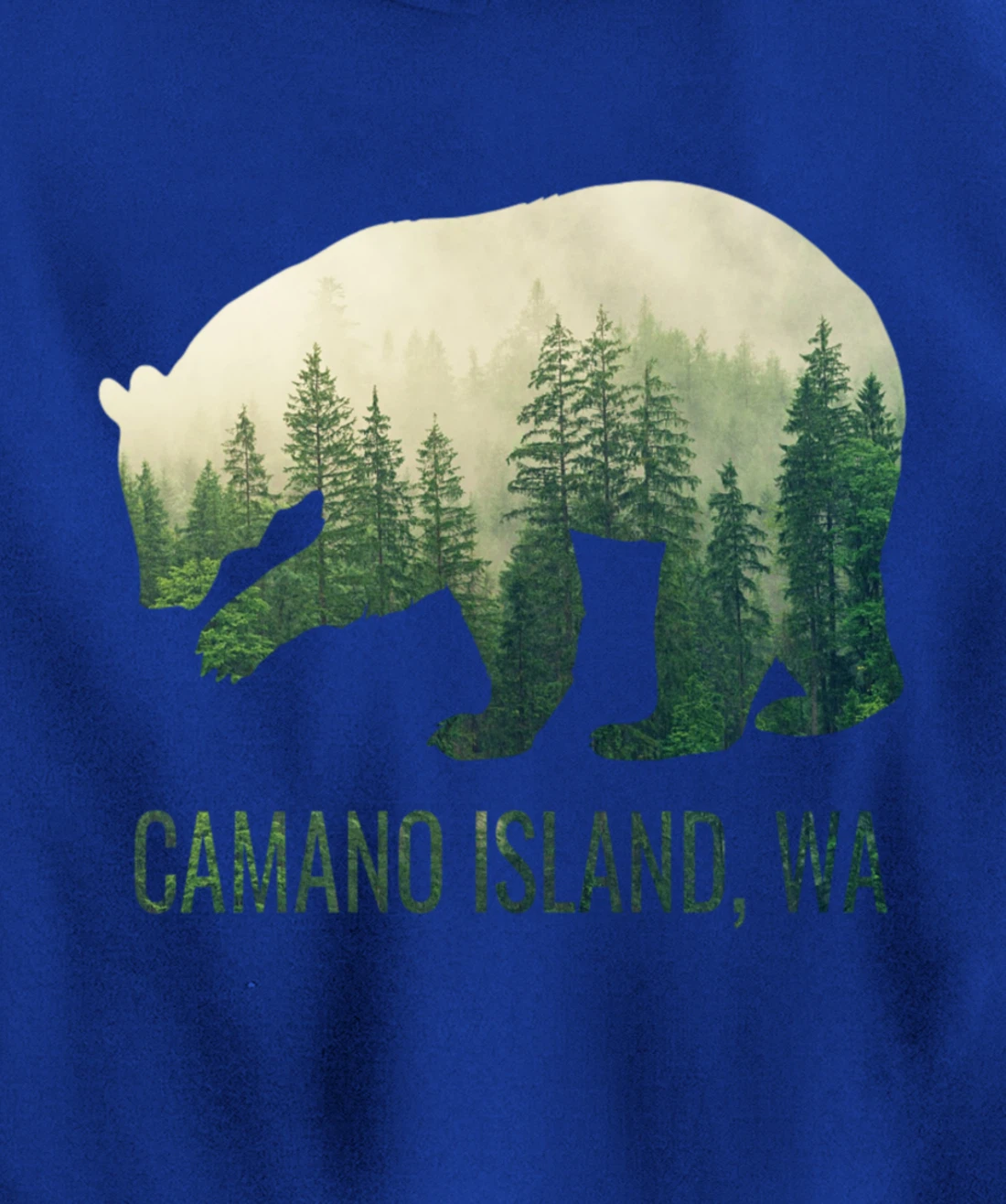 Camano Island Bear PNW Washington Pacific Northwest Gift Pullover Hoodie