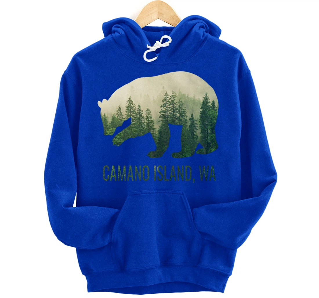 Camano Island Bear PNW Washington Pacific Northwest Gift Pullover Hoodie