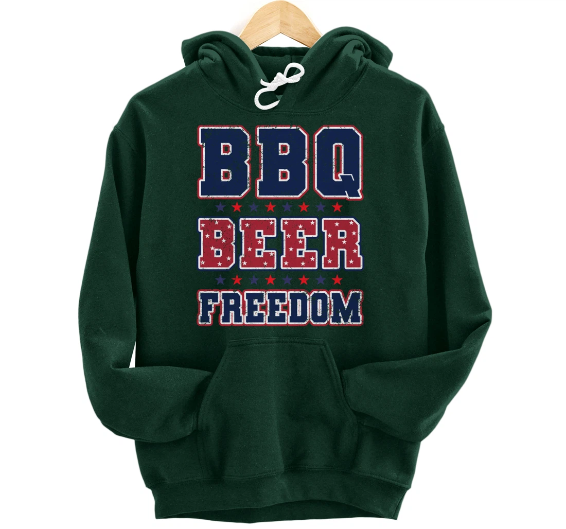 BBQ Beer Freedom Pullover Hoodie