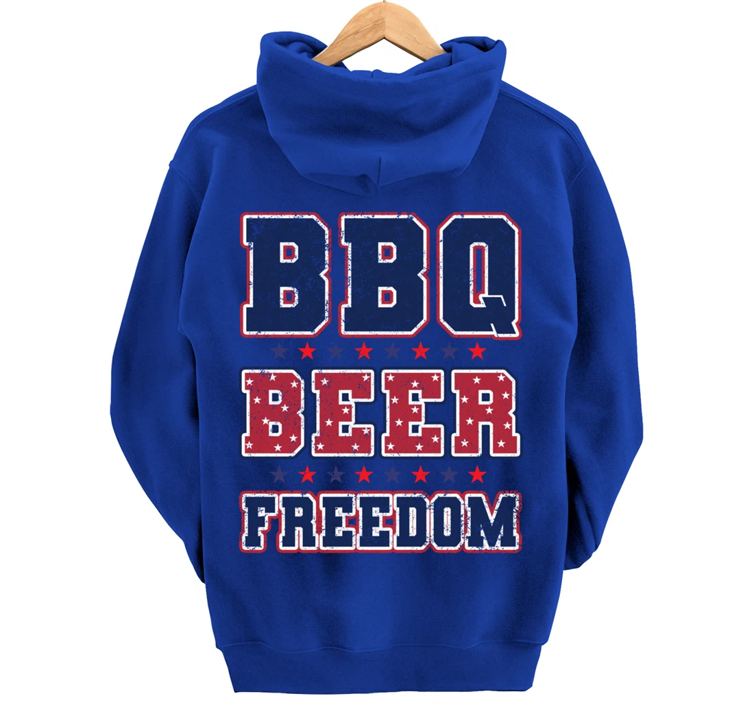 BBQ Beer Freedom Pullover Hoodie
