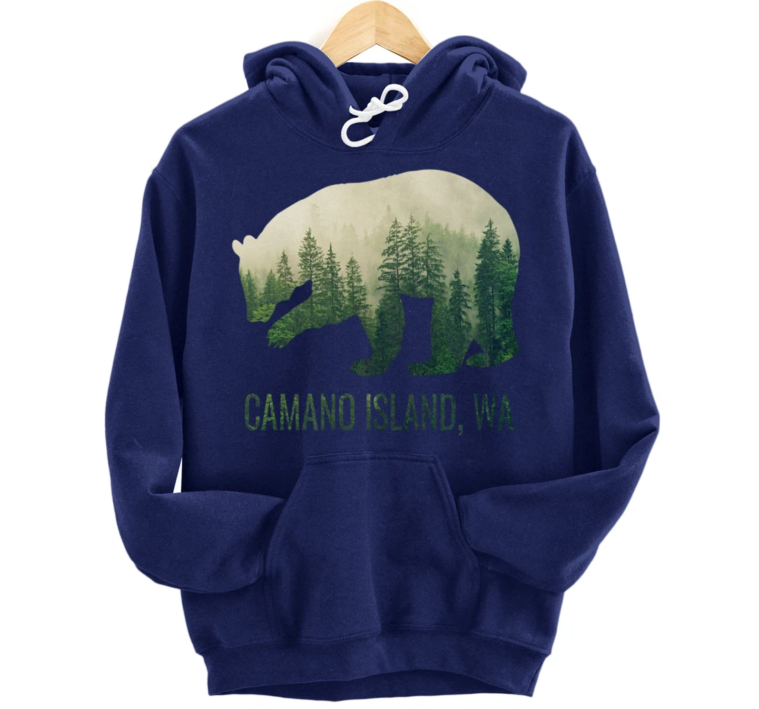 Camano Island Bear PNW Washington Pacific Northwest Gift Pullover Hoodie