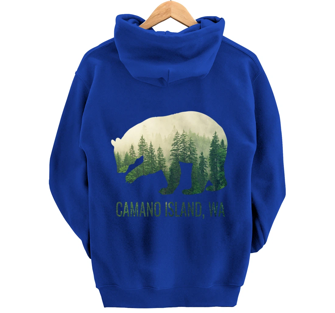 Camano Island Bear PNW Washington Pacific Northwest Gift Pullover Hoodie