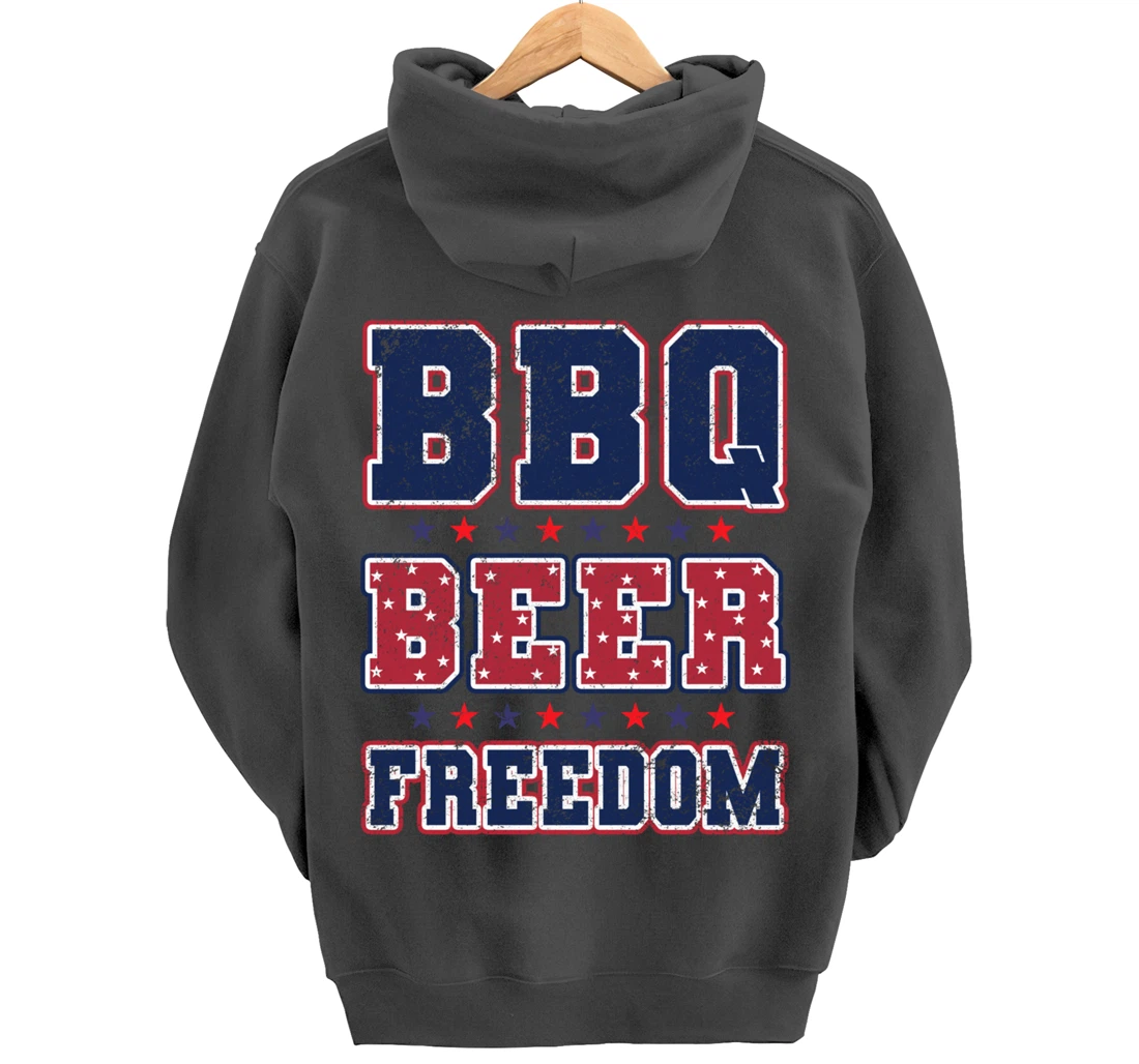 BBQ Beer Freedom Pullover Hoodie