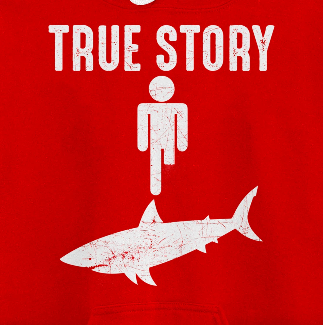 True Story: Shark Bit The Man's Leg Funny Leg Amputee Pullover Hoodie