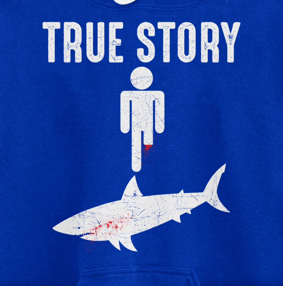 True Story: Shark Bit The Man's Leg Funny Leg Amputee Pullover Hoodie