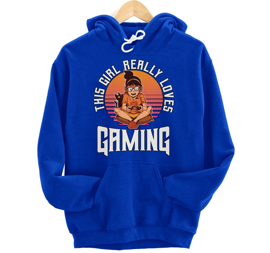 This Girl Really Loves Gaming Video Gamer Girl Gift Gaming Pullover Hoodie