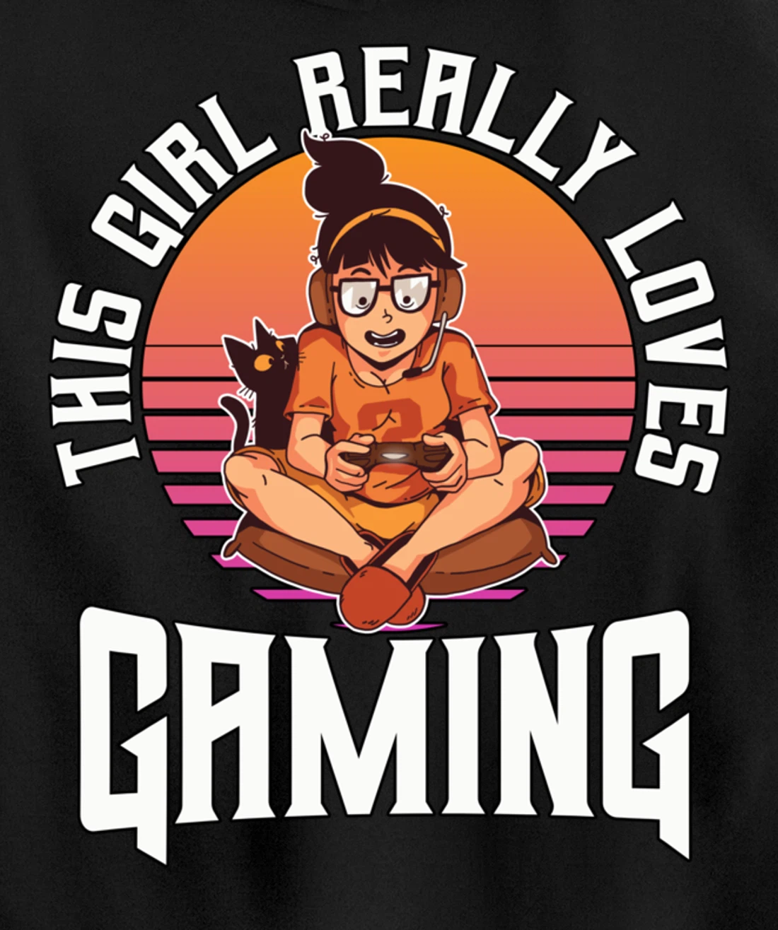 This Girl Really Loves Gaming Video Gamer Girl Gift Gaming Pullover Hoodie