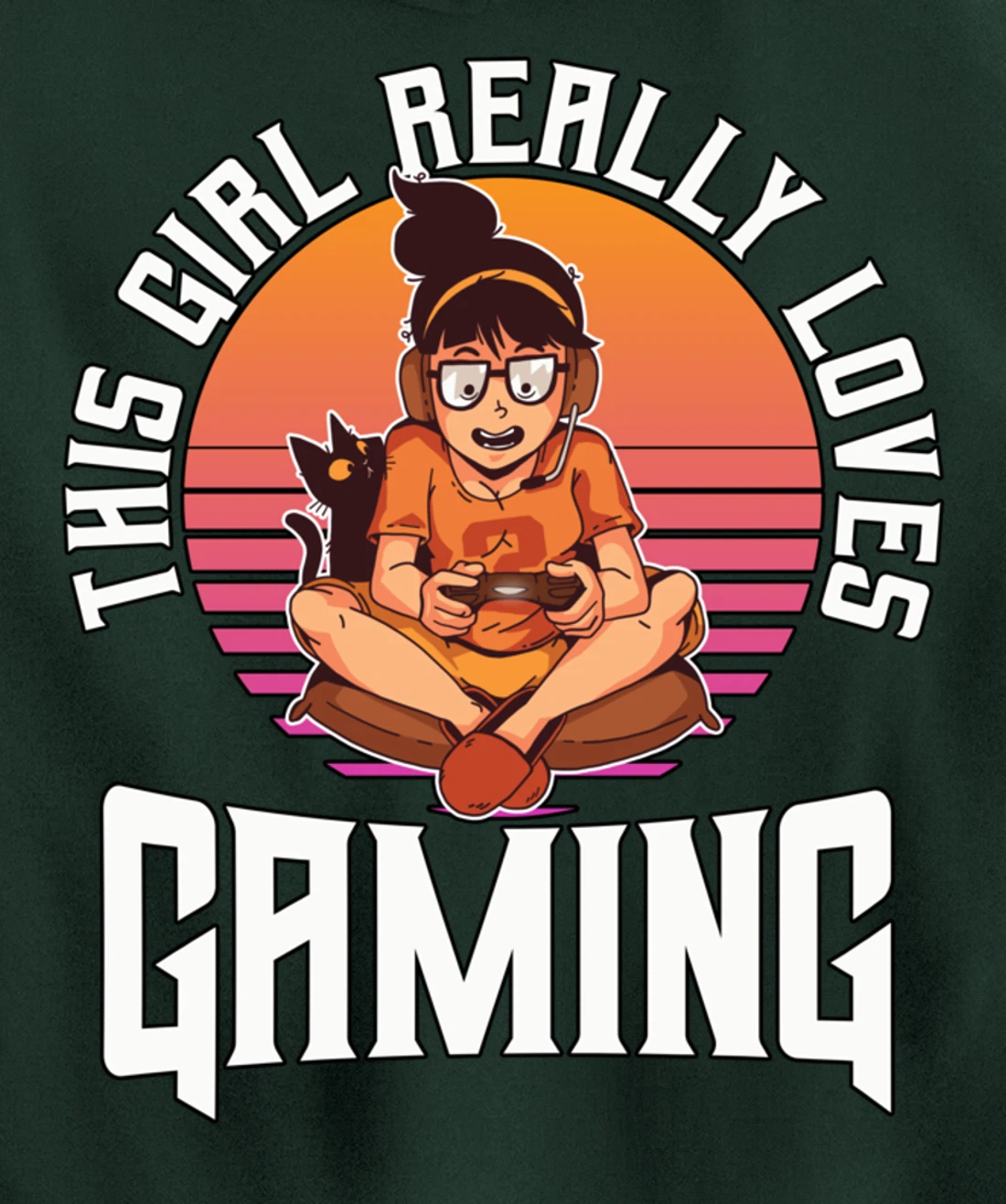 This Girl Really Loves Gaming Video Gamer Girl Gift Gaming Pullover Hoodie