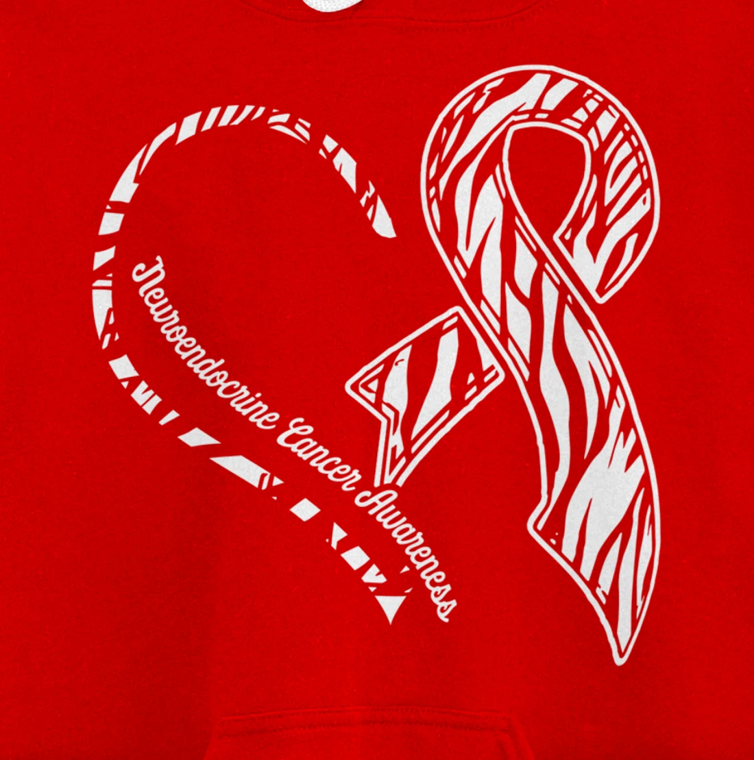 Neuroendocrine Cancer Survivor Heart Warrior Pullover Hoodie