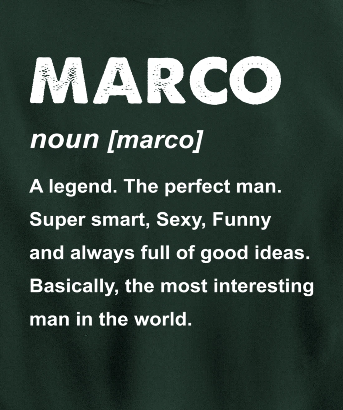 Marco Name Pullover Hoodie