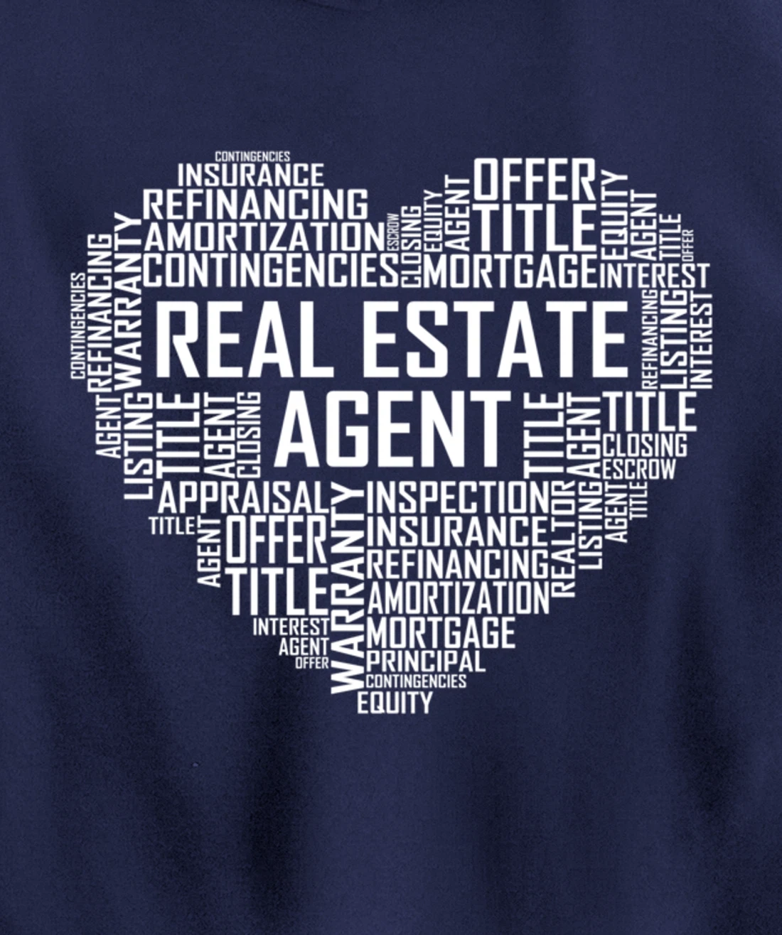 Proud Real Estate Agent Heart Gift House Seller Gifts Pullover Hoodie