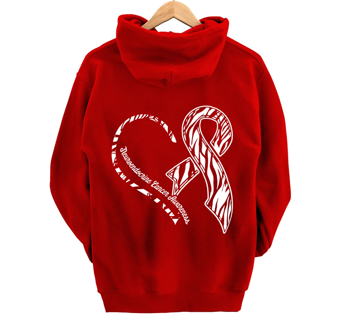 Neuroendocrine Cancer Survivor Heart Warrior Pullover Hoodie
