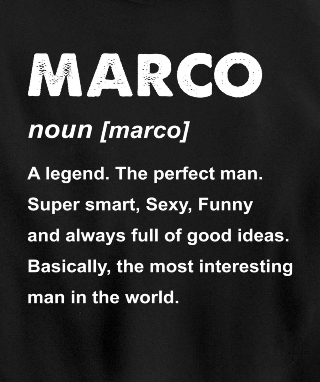 Marco Name Pullover Hoodie