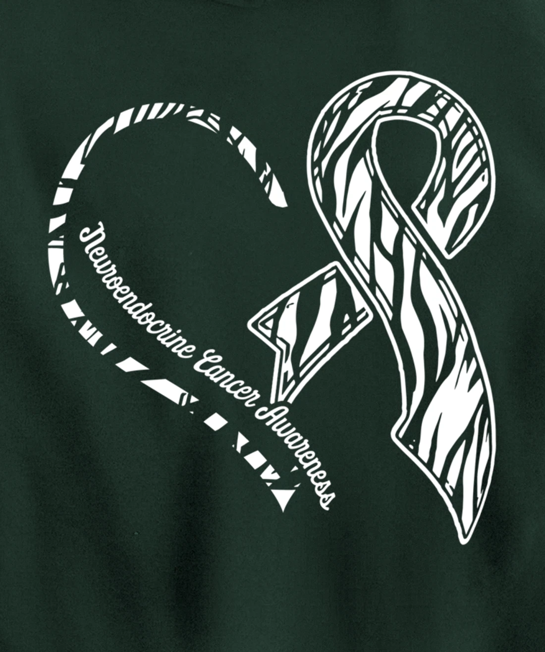 Neuroendocrine Cancer Survivor Heart Warrior Pullover Hoodie