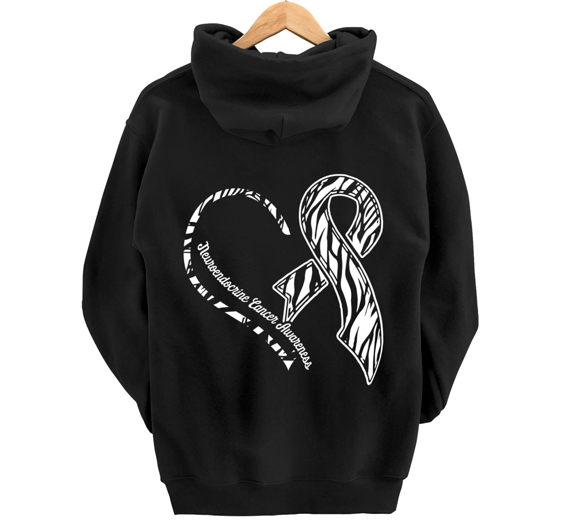 Neuroendocrine Cancer Survivor Heart Warrior Pullover Hoodie