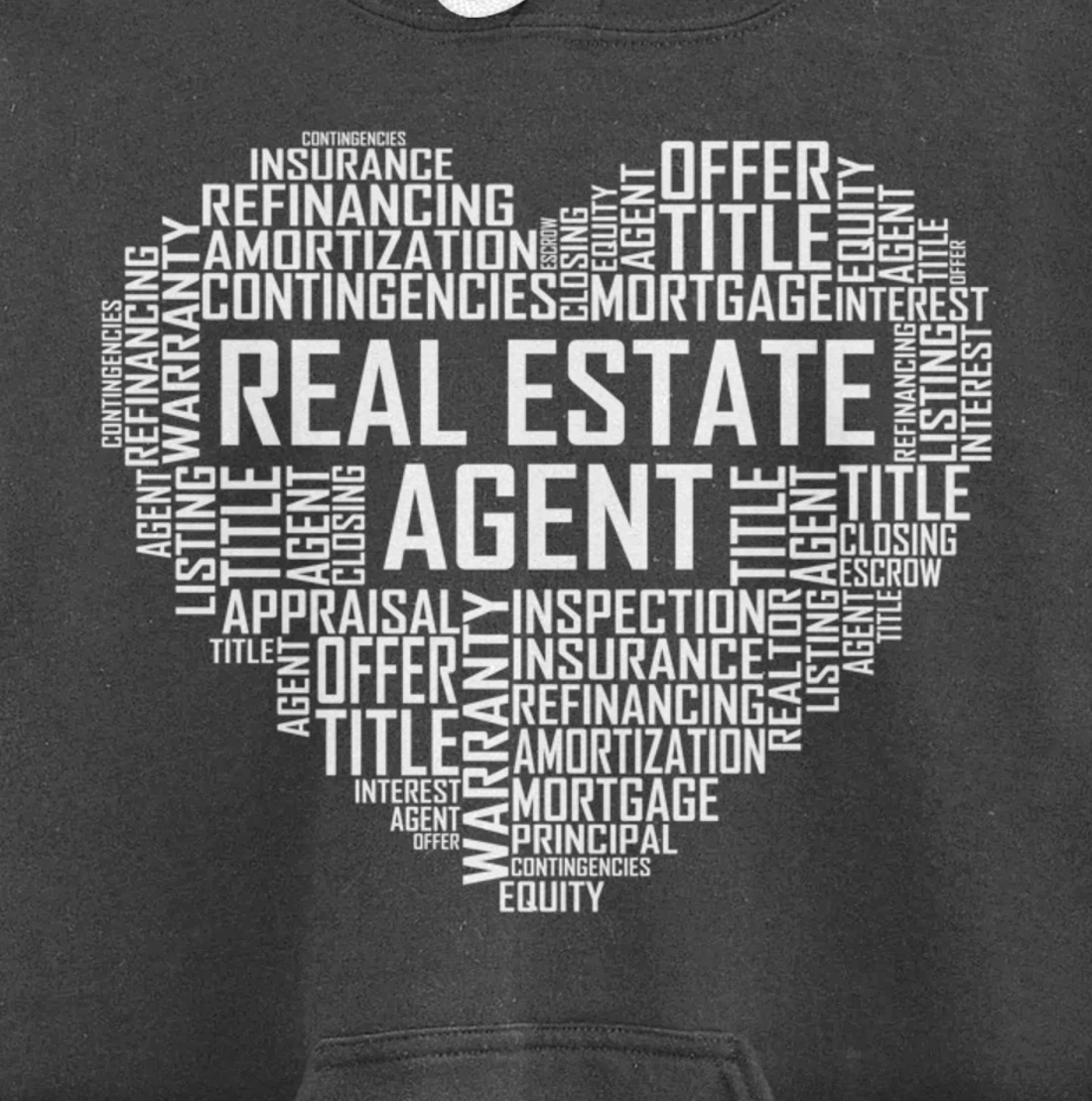 Proud Real Estate Agent Heart Gift House Seller Gifts Pullover Hoodie