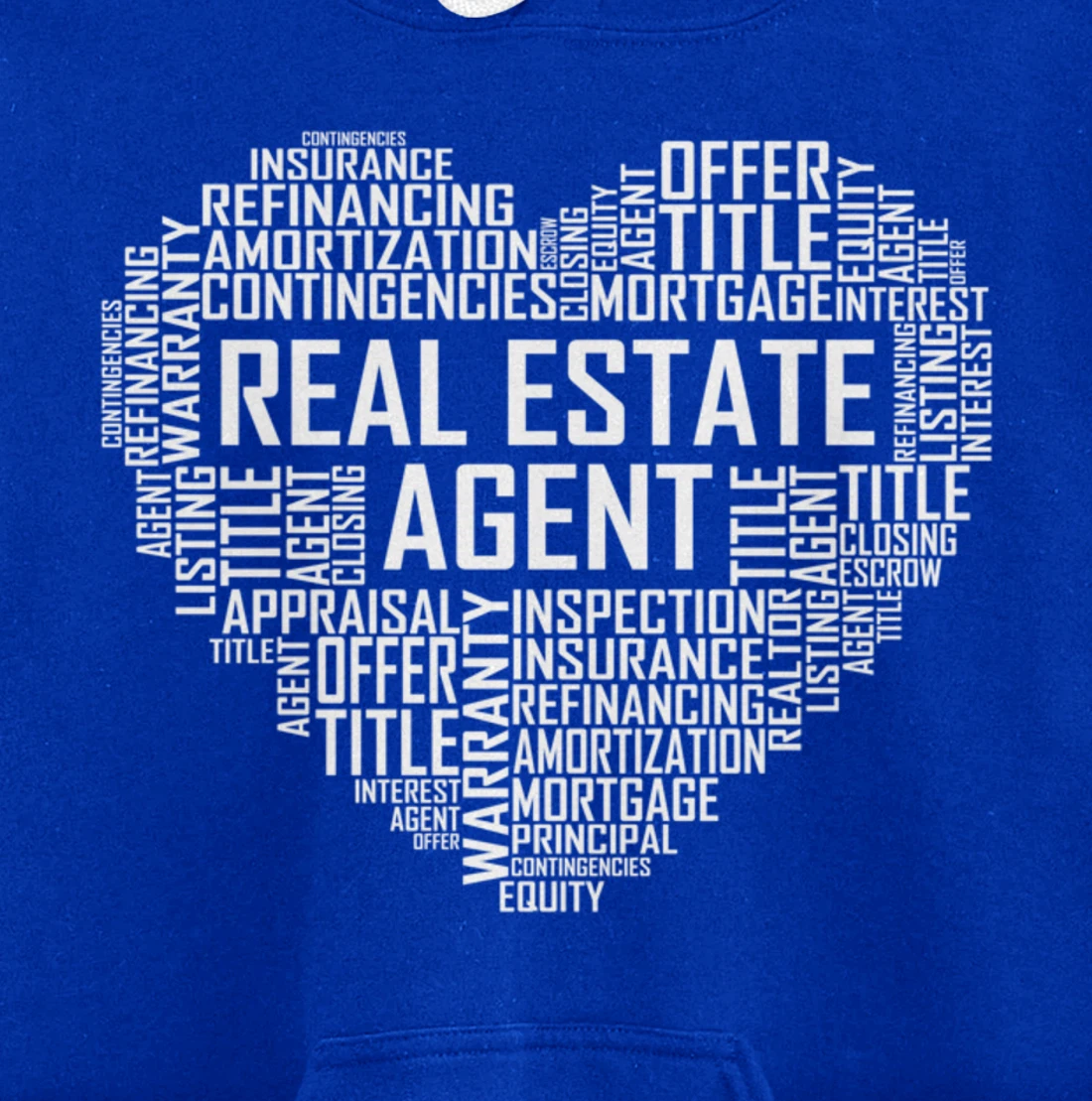 Proud Real Estate Agent Heart Gift House Seller Gifts Pullover Hoodie