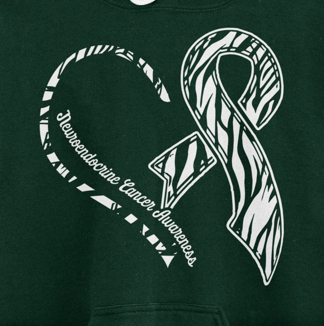 Neuroendocrine Cancer Survivor Heart Warrior Pullover Hoodie