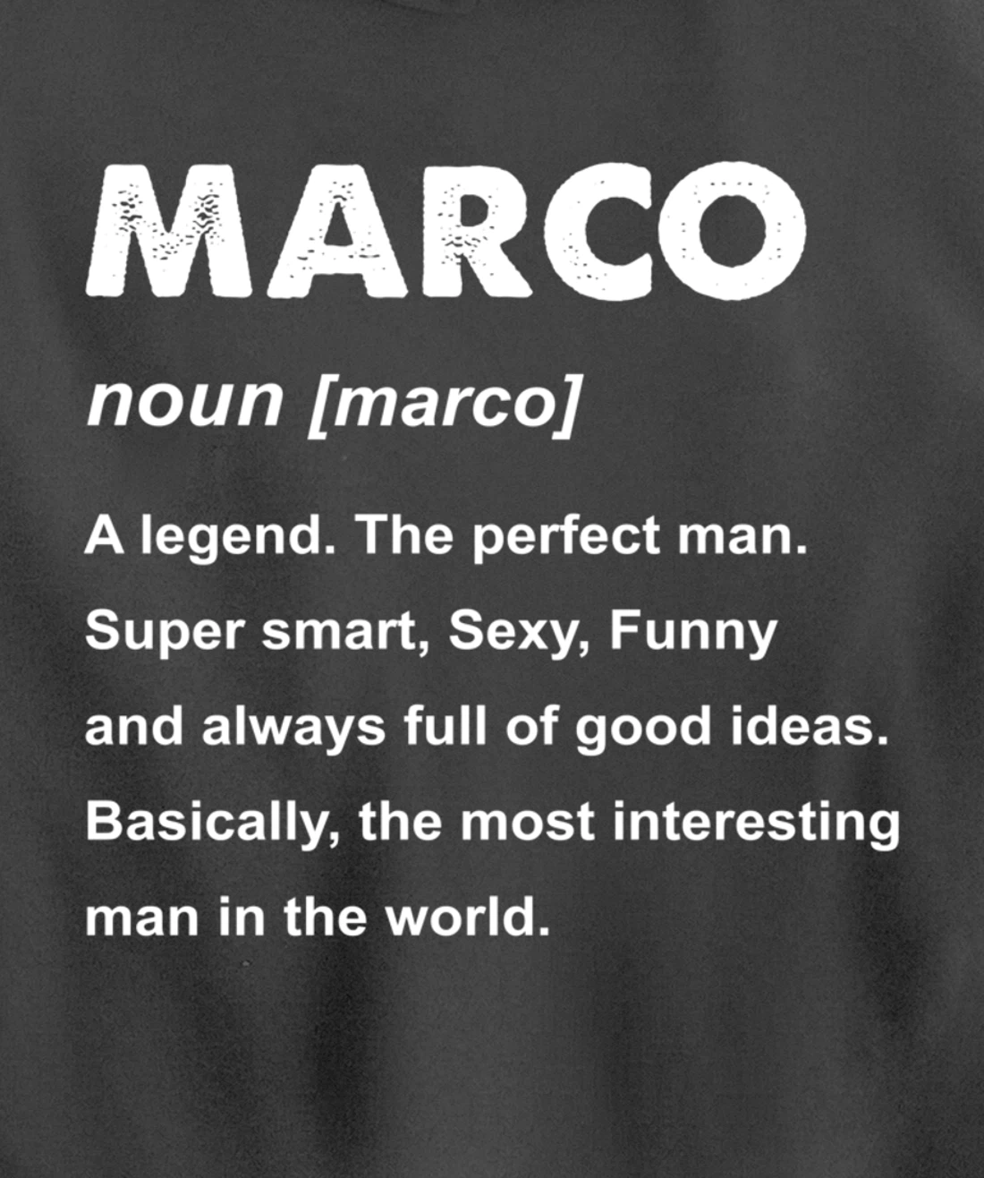 Marco Name Pullover Hoodie